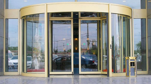 武威旋转门：通行快外观美，成商业建筑独特的风景线！